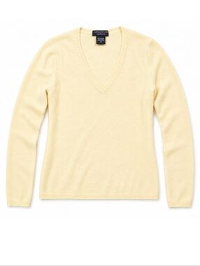 Lord & Taylor Cashmere V-Neck Sweater – Size M | Soft Luxury Minimalist Knit